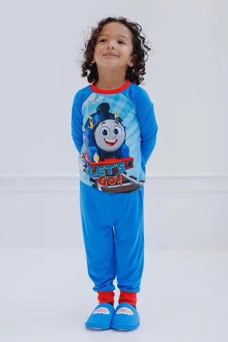 Vista 2 de Thomas & Friends Conjunto de pijama de 3 piezas para niños pequeños a niños pequeños