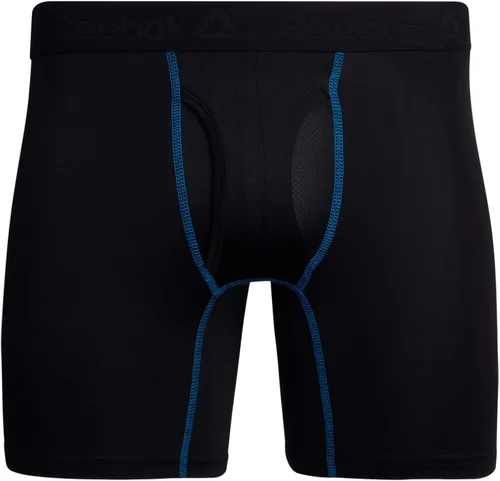 Vista 3 de Reebok Ropa interior para hombre, calzoncillos tipo bóxer de rendimiento con bolsa para moscas (paquete de 4)