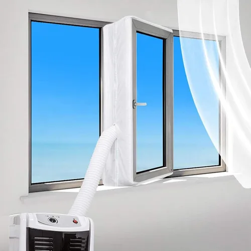 Vista 3 de Aire acondicionado portátil, kit de sellado de ventana, barrera de Blanco 1