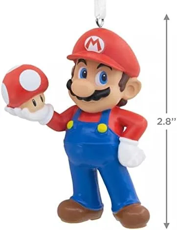 Vista 2 de Hallmark Adorno de Navidad para Nintendo Super Mario (Mario con hongos)