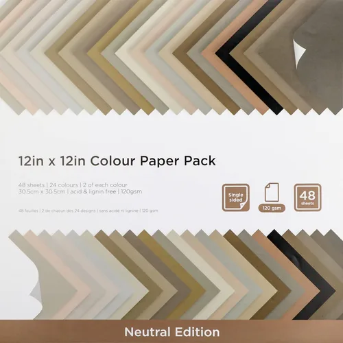 Vista 7 de Livholic 48 hojas de cartulina de tonos tierra en colores neutros grises de 120 g/m², 32 lb, papel para impresora de 12x12 pulgadas para álbumes