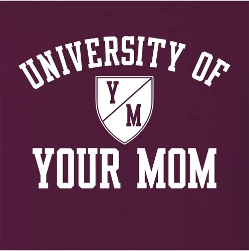 Vista 31 de Go All Out University of Your Mom - Sudadera con cuello redondo para hombre