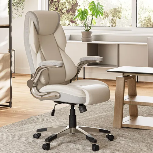 Vista 8 de EUREKA ERGONOMIC Galene - Silla de oficina ejecutiva, color beige Blanco sucio