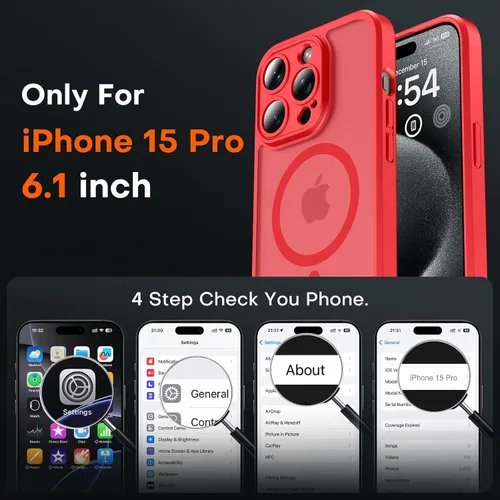 Vista 126 de TOCOL Funda para iPhone 11, compatible con Magsafe, protección completa de cámara, imanes integrados, protección contra caídas, funda translúcida