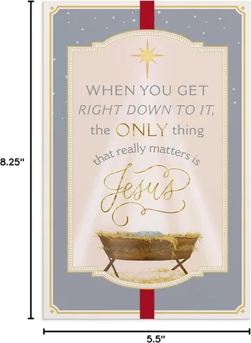 Vista 5 de DaySpring - Lo único que realmente importa es Jesús - 50 tarjetas y sobres de Navidad a granel, NIV (J9693), multicolor
