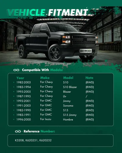Vista 2 de SCITOO 4 unids RWD Kit de suspensión delantera brazo de control inferior superior rótula ajuste 1982-2003 para Chevrolet S10 1995-2005 para Blazer
