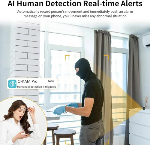 Vista 4 de VSTARCAM Cámara WiFi pequeña para seguridad del hogar, 1 unidad, 3MP portátil HD visión nocturna detección de movimiento, vigilancia remota de 120°