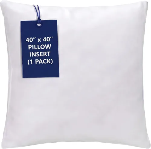 Vista 9 de WINGLAM, Rellenos de almohada, almohadas decorativas, relleno de funda, blanco, paquete de 2, 26 x 26 pulgadas, hipoalergénico, poliéster, ultra