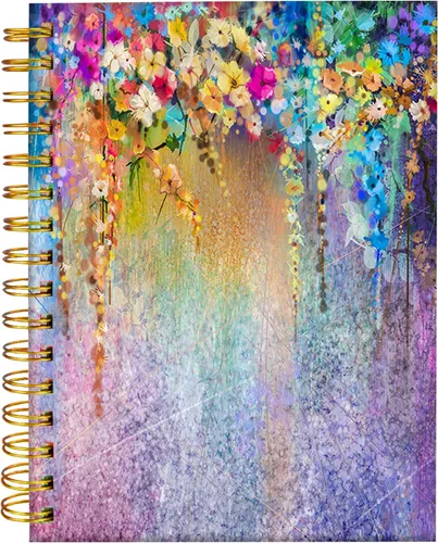 Vista 7 de iampanda Cuaderno de diario en espiral, encuadernación fuerte de doble alambre con papel de primera calidad para niñas y mujeres, 60 hojas A5
