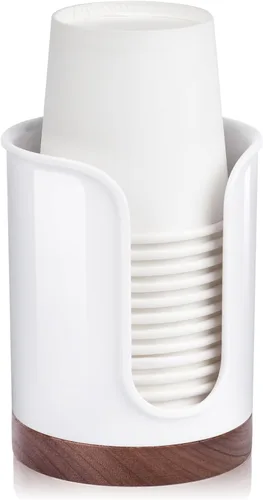 Vista 14 de Dispensador de vasos de baño - Portavasos pequeño para tazas de baño Dixie de 3 oz, tazas de enjuague bucal, dispensador de tazas de 3 a 4 onzas
