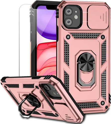 Vista 14 de Funda para iPhone 11 con cubierta para lente de cámara, protector de pantalla HD, doble capa [protección contra caídas de grado militar de 15 pies]