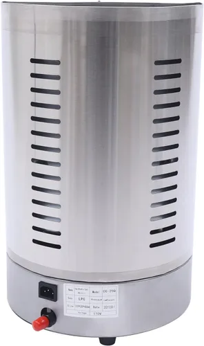 Vista 6 de Shawarma Machine 1600W 110V Máquina eléctrica de asador vertical Doner de gas Kebab Máquina de asador vertical con 2 quemadores (Stock de EE. UU.)
