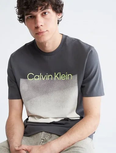 Vista 3 de Calvin Klein Camiseta de cuello redondo con logotipo Dusted Gradient Box para hombre
