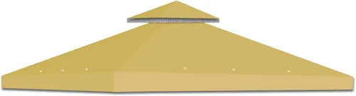 Vista 7 de Cubierta superior de toldo de repuesto de doble nivel de 10 x 10 pies (beige)