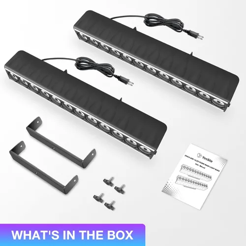 Vista 7 de Barra de luz LED para lavado de escenario, paquete de 2: mezcla de colores RGBW de 60 W - Tiras RGB de doble cara - DMX y activado por sonido