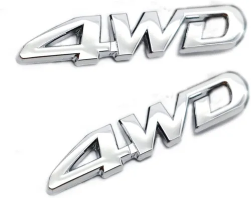Vista 5 de 2 piezas de metal 3D 4WD emblema capó puerta lateral guardabarros puerta elevador puerta puerta trasera tronco autoadhesivo, placa de identificación