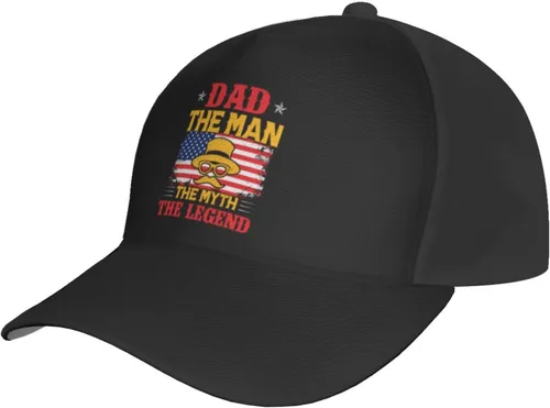 Vista 2 de LIFANGMI Dad The Man The Myth The Legend Baseball Cap for Men Women Breathable Baseball Caps Casual Outdoor Hat Adjustable Trucker Hats Dad Cap Black