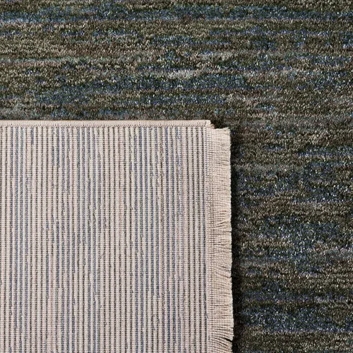 Vista 14 de SAFAVIEH Lasa Collection - Alfombra para pasillo, 2 pies 3 pulgadas x 8 pies, color azul y gris, diseño de flecos sólidos, no desprende pelusa