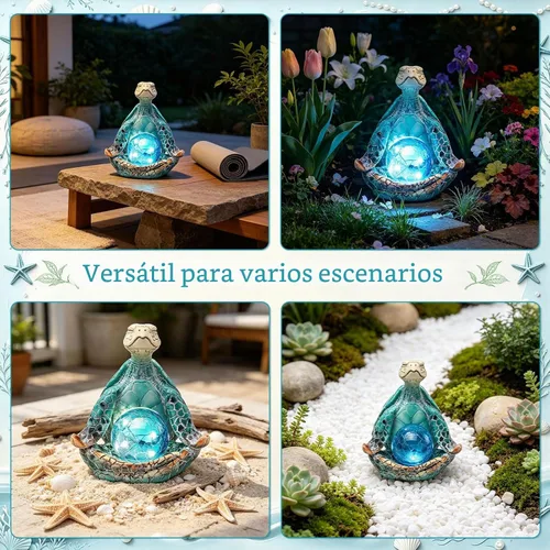 Vista 9 de Estatua solar de yoga para decoración de jardín de 6.3 pulgadas
