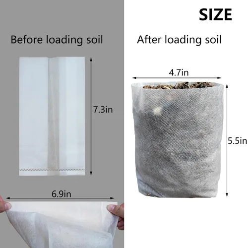 Vista 4 de Belit 100 bolsas de cultivo de enfermería, bolsa de cultivo de jardín para alta tasa de supervivencia de plántulas, plantación de plantas, semillas