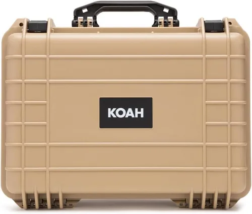 Vista 2 de Koah Funda rígida resistente a la intemperie con espuma personalizable, resistente a los impactos, ideal para cámaras, drones, dispositivos