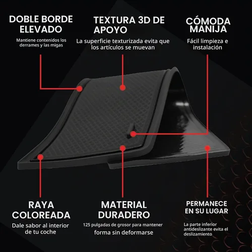 Vista 4 de CupHolderHero para VW Golf R 2015-2019 - Juego de portavasos (borde negro)