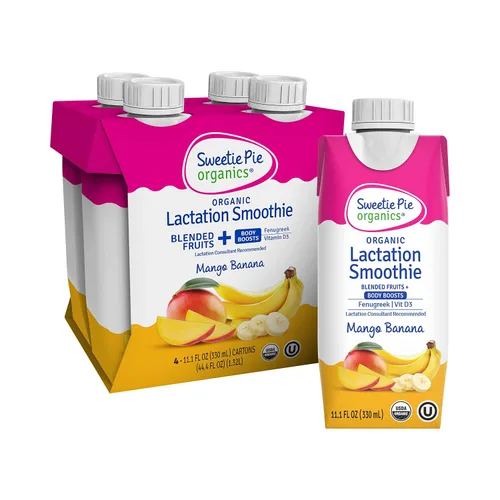 Vista 14 de Sweetie Pie Organics Batido de lactancia, manzana y pera, apoyo a la producción de leche materna para lactancia y bombeo, sin edulcorantes, sabores