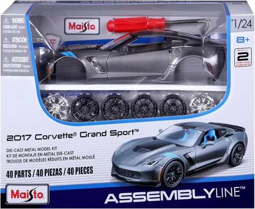Vista 3 de Maisto Línea de montaje a escala 1:24 Chevrolet Corvette Grand Sport 2017 - Gris