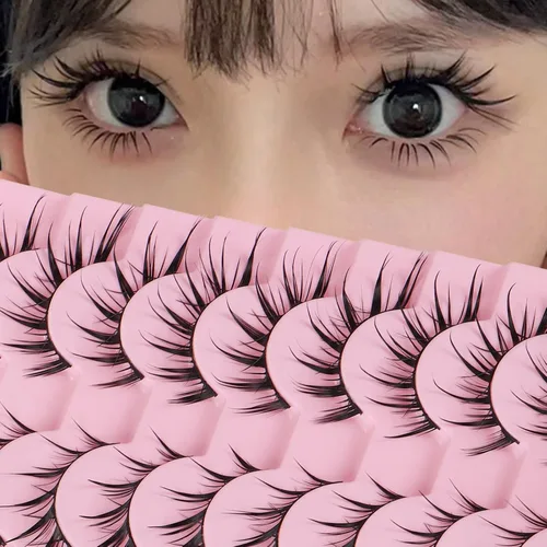 Vista 18 de Pestañas postizas de visón 3D, pestañas postizas naturales y finas, 0.59 pulgadas, pestañas largas y esponjosas, herramientas de maquillaje de ojos
