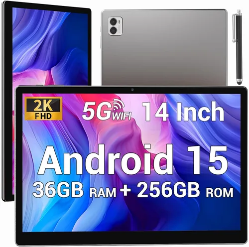 Vista 10 de TOPWAH - Tableta Android de 11 pulgadas con teclado, 36 GB de RAM + 256 GB de ROM (expansión de 1 TB), tabletas de pantalla ISP 2K, 8000 mAh, T606
