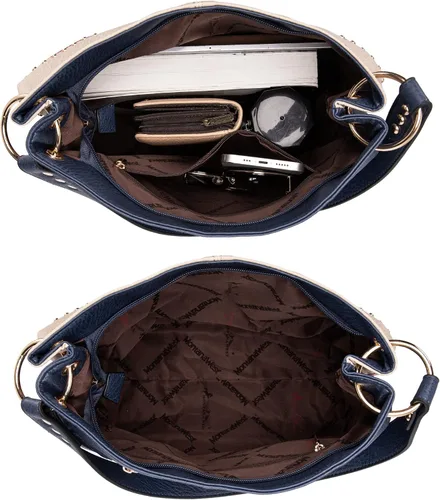 Vista 5 de Montana West Bolso Hobo para mujer con asa superior y bolsillos con cremallera
