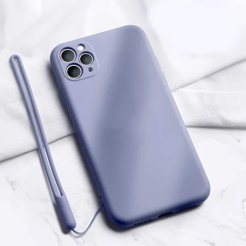 Vista 9 de Fundas delgadas de silicona líquida para iPhone 11 Pro, antiarañazos y huellas dactilares, forro de microfibra de absorción de impactos, goma de gel