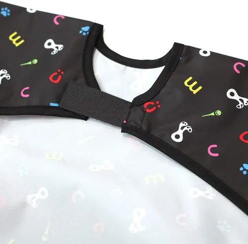 Vista 3 de Plie Short Sleeve Waterproof Bib for Toddlers – Easy Clean Feeding Apron for Mealtime, Daycare, Self-Feeding, Lightweight