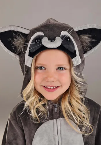 Vista 3 de Disfraz de Tutú de Mapache para Niña Pequeña Multicolor