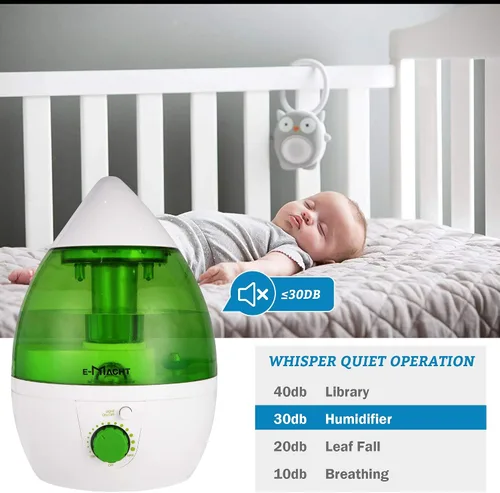 Vista 6 de TRY & DO Humidificador de plantas pequeñas para interiores hasta 12 horas Humidificador de aire 1L con luz nocturna opcional humidificadores