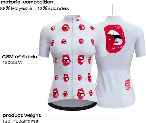 Vista 3 de Lo.gas Cycling Jersey WomenShort SleeveBike Bicycle Biking Shirts for Women