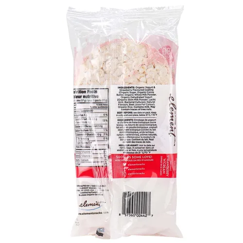 Vista 2 de Paquete de 6 pasteles de arroz bañados con fresa y crema