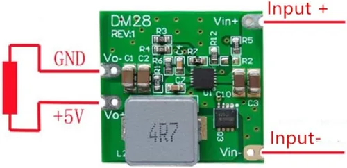 Vista 2 de Taidacent 24V a 3.3V 5V 9V 12V 15V DC reductor reductor regulador de voltaje PCB 4A corriente rectificadora síncrona (salida 12V)