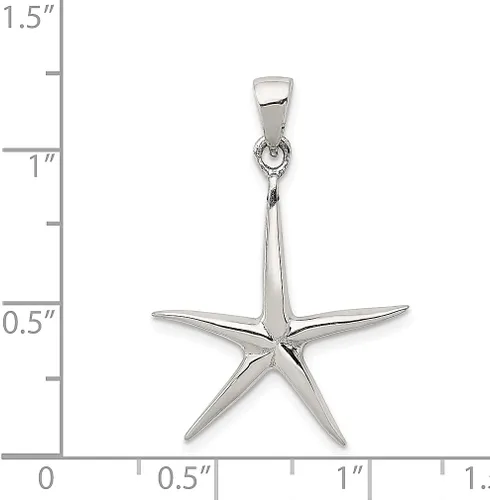Vista 3 de Collar de plata de ley 925 con dije de estrella de mar y peces de vida marina, joyería fina para mujer, regalos para ella