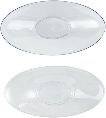 Vista 23 de Restaurantware Vasos de delicatessen de 5.5 onzas, 100 vasos ovalados de plástico para frutas, con tapas, vasos desechables de plástico transparente