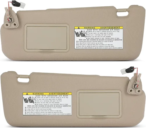 Vista 17 de Visor de sol para pasajero derecho gris sin techo solar para 2002-2005 para Dodge para Ram 1500, 2003-2005 para Dodge para Ram 2500, 2003-2005
