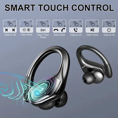 Vista 7 de Auriculares inalámbricos, auriculares deportivos Bluetooth 5.4 2026 nuevos auriculares Bluetooth con estéreo de 75 horas, 4 micrófonos ENC