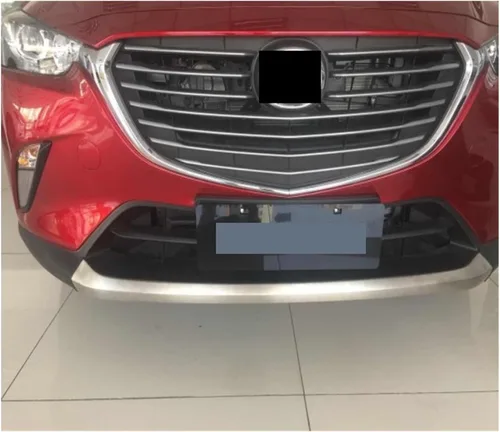 Vista 3 de Compatible con Mazda CX-3 CX3 2015 2016 2017 2018 2019 acero inoxidable parachoques delantero trasero cubierta protectora de placa protectora