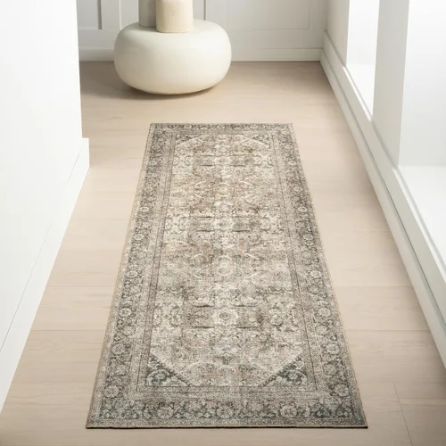 Vista 31 de nuLOOM Aether - Alfombra de área con medallón marrón, 8 x 10 pies Éter Marrón