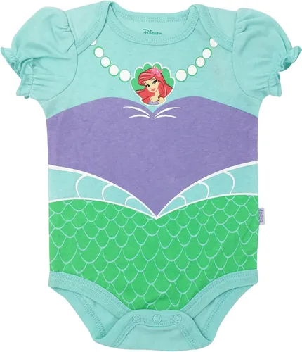 Vista 6 de Disney Princess Cinderella Belle Aurora Ariel Paquete de 5 mamelucos Diadema