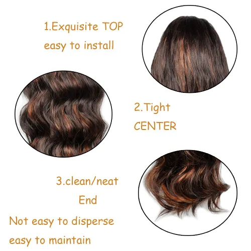 Vista 3 de KETHBE Extensión de cola de caballo de 24 pulgadas de longitud, onda corporal, con clip, extensiones de cabello ondulado sintético para mujer (4-30#)