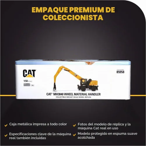 Vista 6 de Manipulador de materiales Caterpillar MH3040 1:50 - Serie High Line de Diecast Masters - 85958