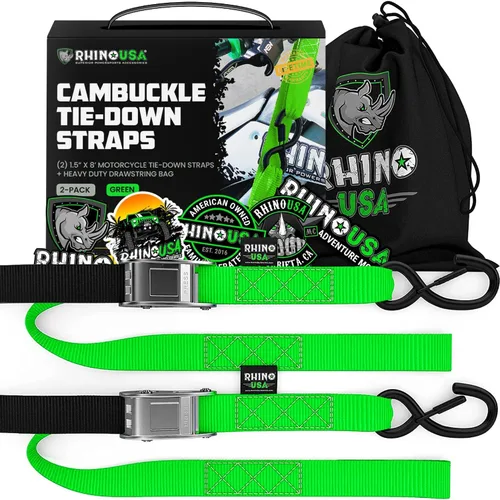 Vista 12 de Rhino USA Cambuckle - Correas de amarre para motocicleta Negro