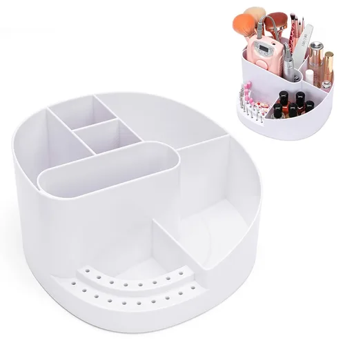 Vista 10 de Noverlife Caja de almacenamiento de brocas para mini taladro de uñas de 10 agujeros y brocas, organizador transparente de brocas de lima para uñas
