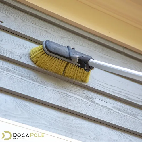 Vista 5 de DOCA - Cepillo para fregar de 7 a 30 pies con poste de extensión de mango largo, escoba al aire libre y cepillo de fregar para suelo de casa